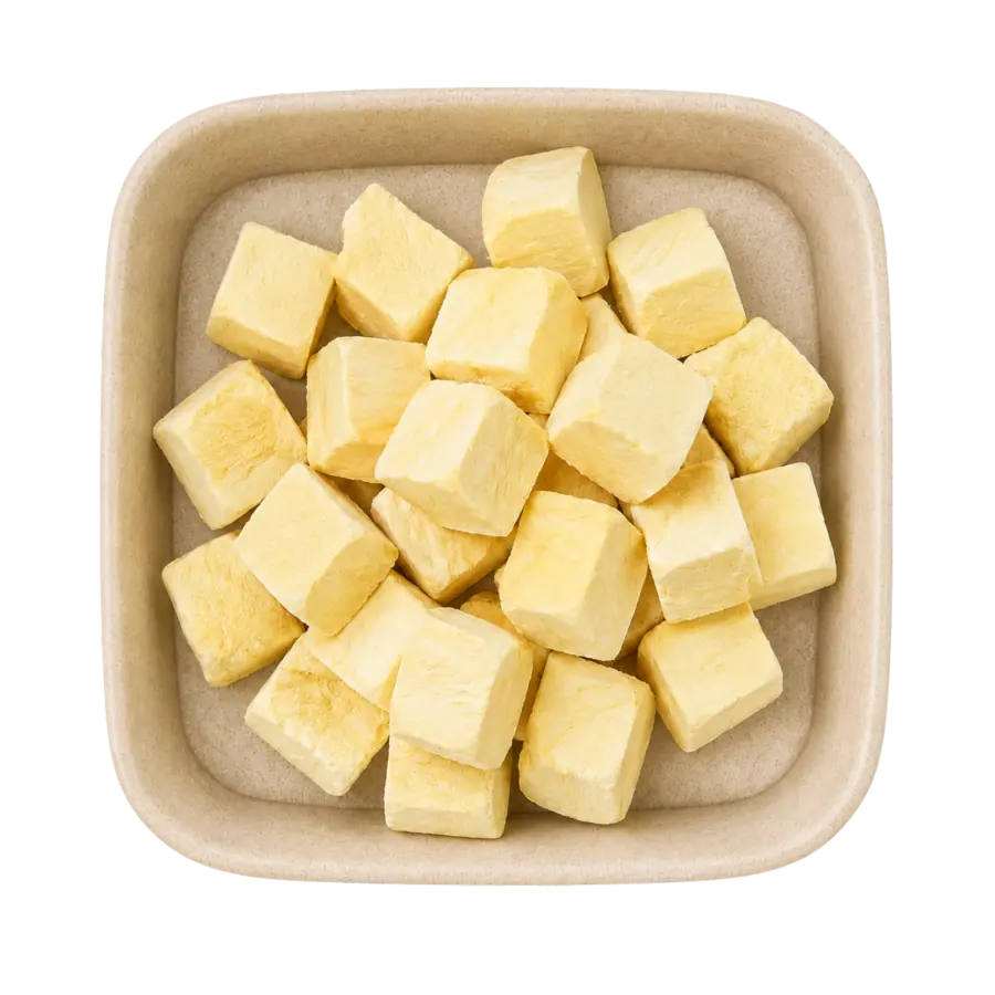 Freeze dried chicken cubes freeze-dried pet food product photo