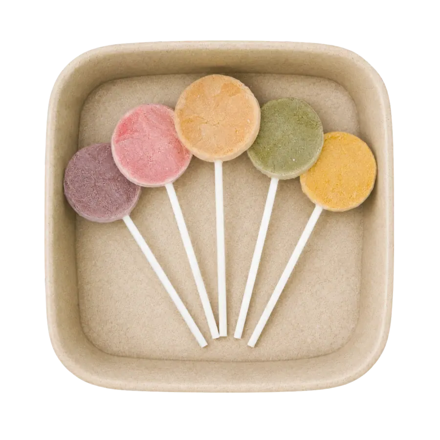 Freeze-Dried Pet Treat Lollipop-Shaped freeze-dried pet food product photo