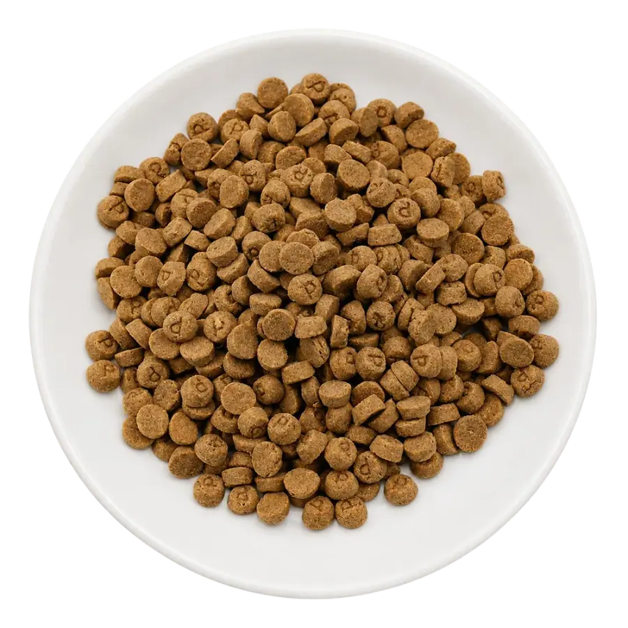 Beef embossed pellet dry pet food product photo