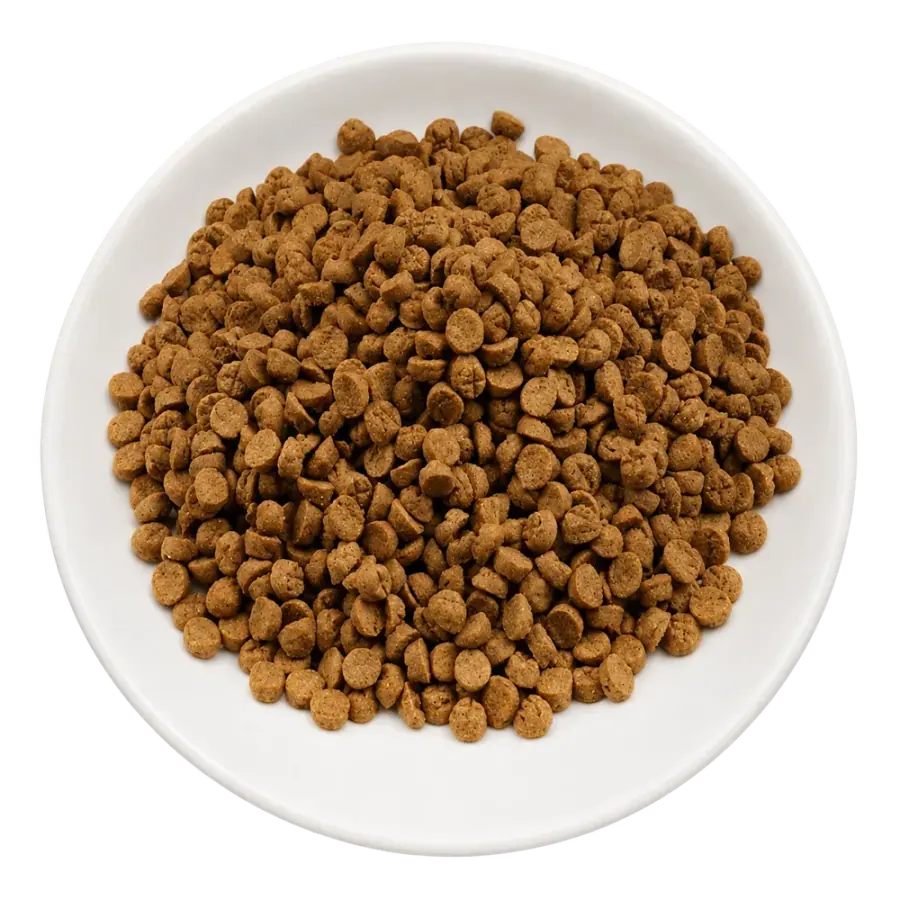 Cat small round dry pet food product photo