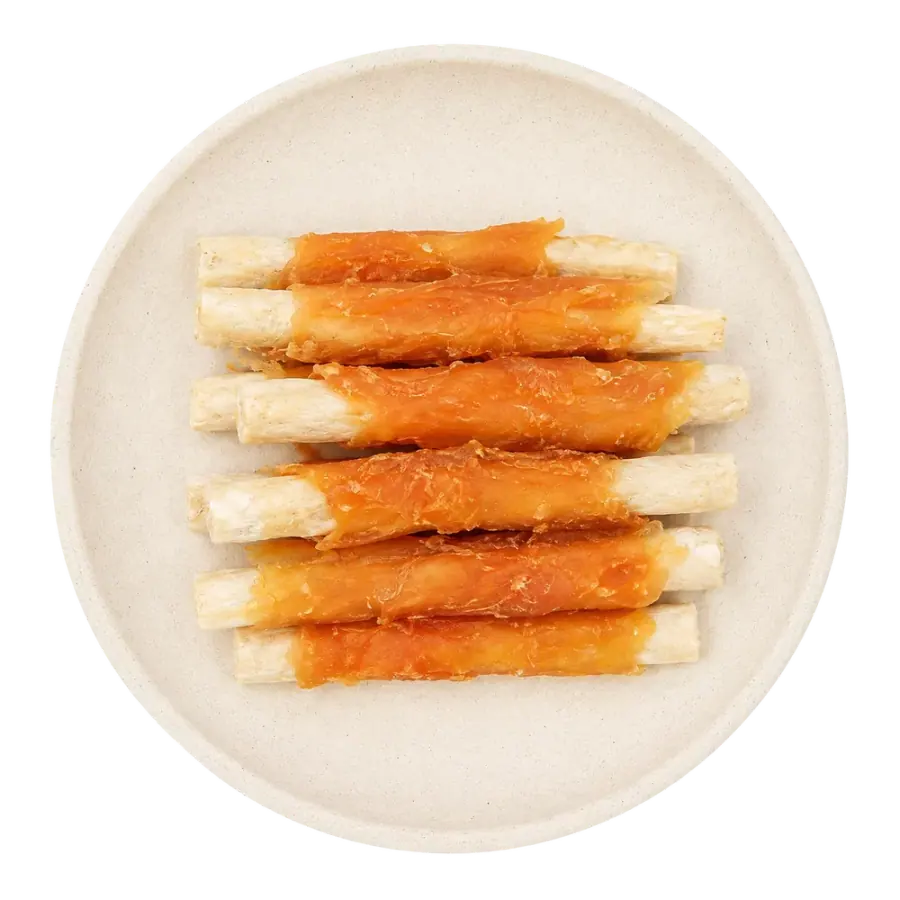 Chicken White Rawhide Twists pet treat product photo